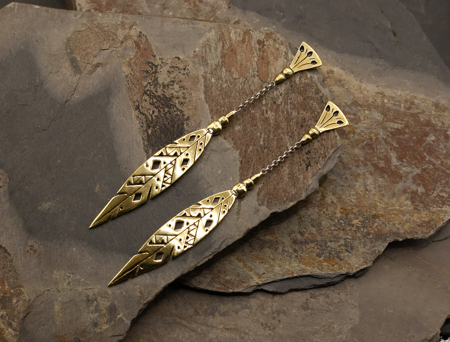 Khiki Earrings ~ Italian Brass