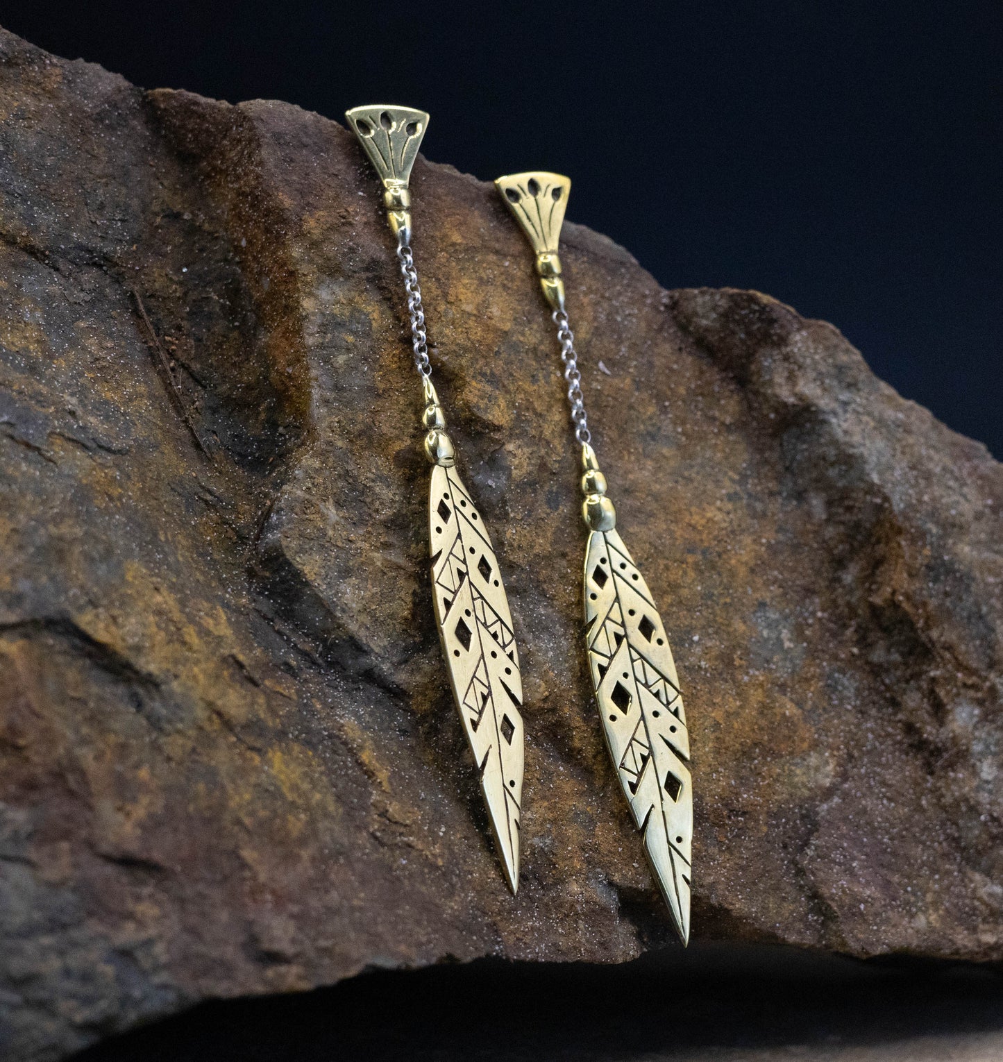 Khiki Earrings ~ Italian Brass