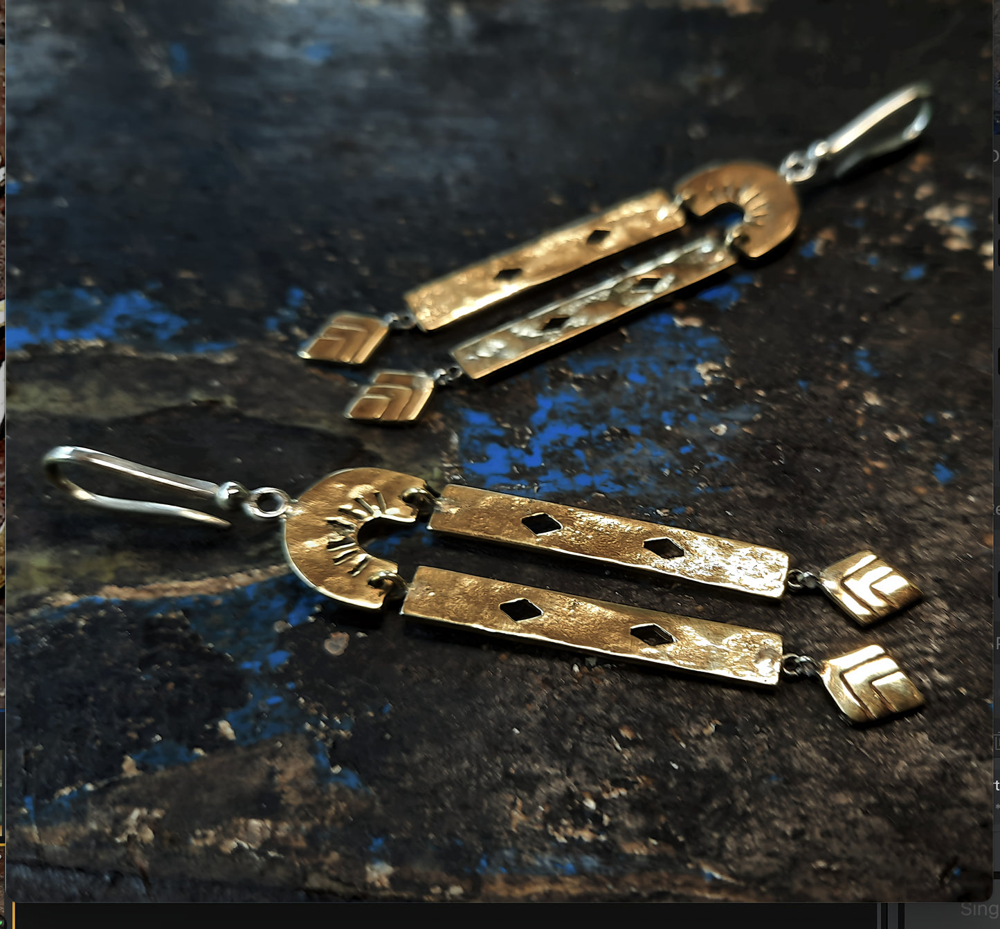 Kasai Earrings ~ Italian Brass