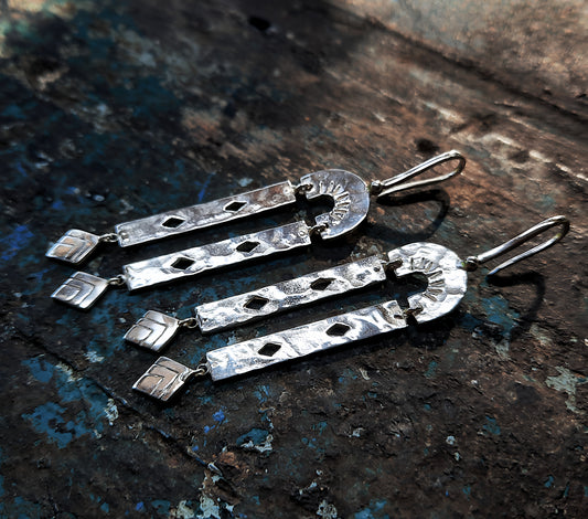Kasai Earrings ~ Silver Plated