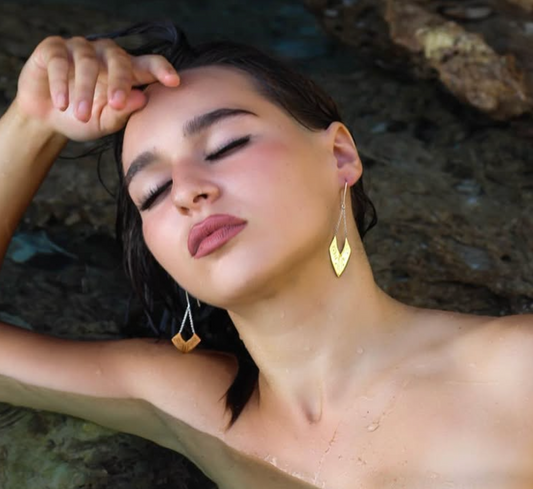 Aja Drop Earrings ~ Italian Brass